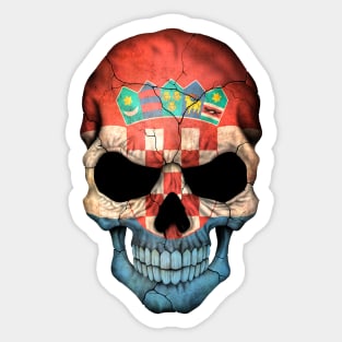 Croatian Flag Skull Sticker